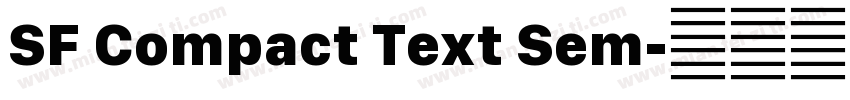 SF Compact Text Sem字体转换